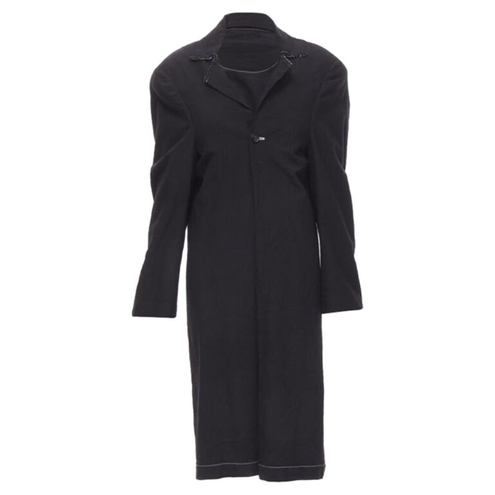Junya Watanabe wool shoulder padded layered coat dress